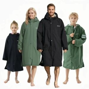 Owntop Waterproof Changing Robe Adult Medium Green Fleece Lined Insulated